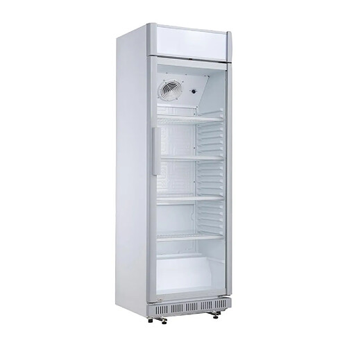 Armoire Réfrigérée Positive Porte Vitrée avec Caisson Luminaux Série C 346 Litres - Polar