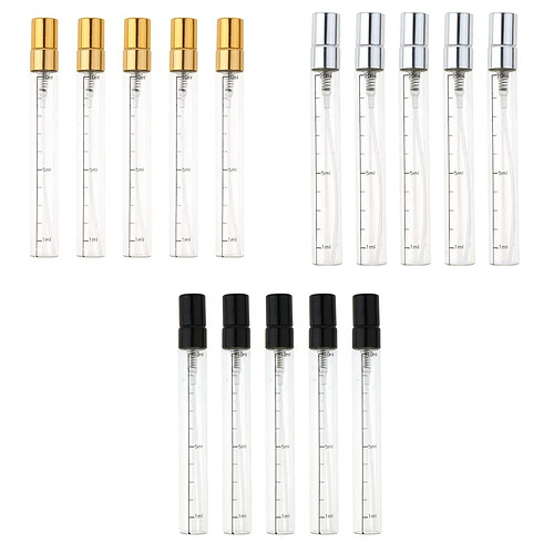 15x10ml Bouteille de Parfum Échantillon Pulvérisateur Parfum Portable de Voyage