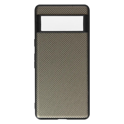 Avizar Coque pour Google Pixel 7 Polycarbonate Rigide Effet Fibre de Carbone Fine Doré