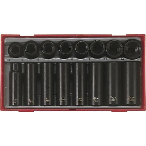 Teng TT9116 Lot de 16 douilles à choc et standard 12,7 mm