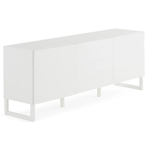 Bestmobilier Sofia - meuble TV - blanc mat - 165 cm