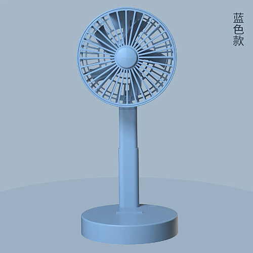 (Bleu) Mignon Nouvel Animal Pliant Mini Ventilateur Électrique Portatif Portable Mignon Chargement Usb