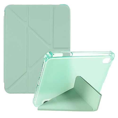 Etui en PU avec support origami et porte-stylo vert pour votre Apple iPad mini (2021)