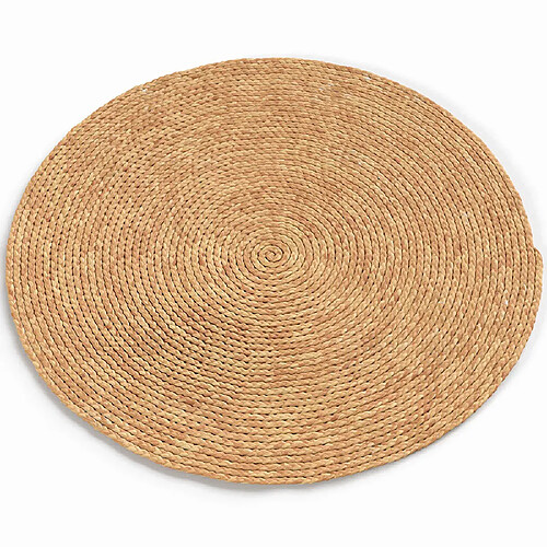 ICONIK INTERIOR Tapis rond en jute - Boho Bali - 180 CM - Kavya Naturel