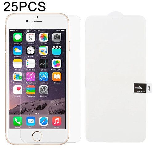 Wewoo Protection écran Protecteur avant à couverture intégrale en film d'hydrogel doux de 25 PCS avec alcool coton + carte à gratter pour iPhone 6 Plus