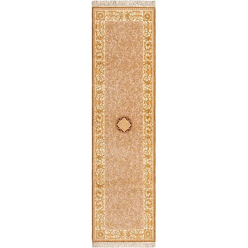 Vidal Tapis de couloir en laine 300x81 brun Darya