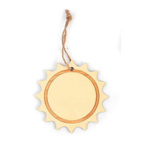 Graines Creatives Suspension Soleil en bois à décorer Ø 12 cm