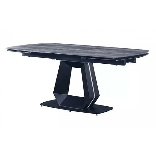 Inside 75 Table de repas extensible DIAMOND - 180 x 100 cm plateau céramique finition Anthracite