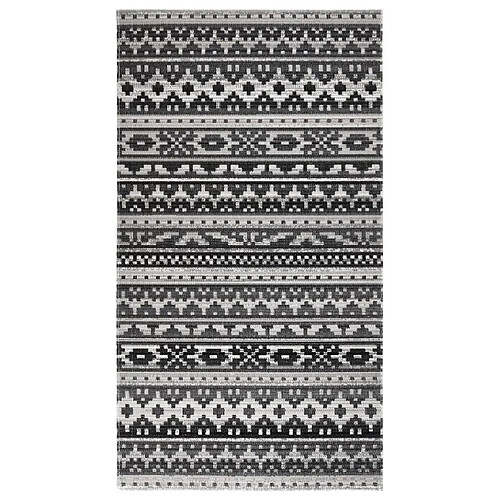 vidaXL Tapis à tissage plat d'extérieur 115x170 cm Gris foncé