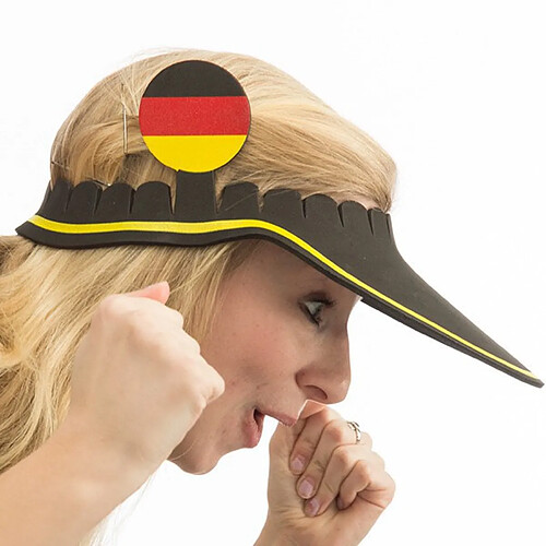 Totalcadeau Visière à deux drapeaux allemands - casquette Supporter pas cher