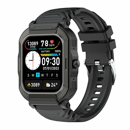 H30 Montre Intelligente Bluetooth Appel Podomètre Électronique Surveillance De L'Oxygène Du Sang Sport Smartwatch Noir