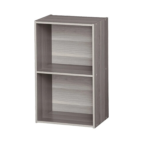 Iris Ohyama, Étagère en bois, Modulable,Bureau, Salon, Chambre - CX-2FN, L 42 x P 29,7 x H 69,2 cm, Chêne Gris