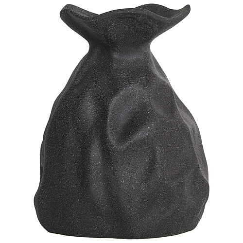 Beliani Vase à fleurs COONTAIL Céramique 31 cm Noir