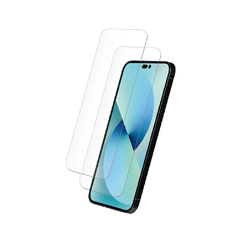 My Way Myway Pack 2 Verre Trempé pour iPhone 14 Pro Max Plat Anti-rayures Transparent