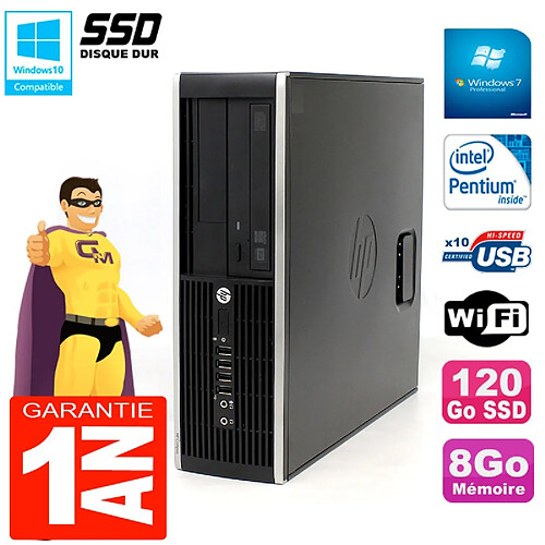 PC HP Compaq Pro 6200 SFF Intel G840 RAM 8Go 120 Go SSD Graveur DVD Wifi W7 · Occasion