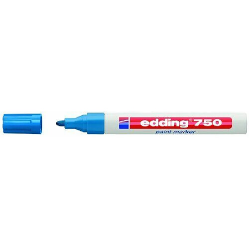 Edding e-750 Lot de 10 Marqueurs peinture pour Matériau foncé 2 à 4 mm Bleu Ciel