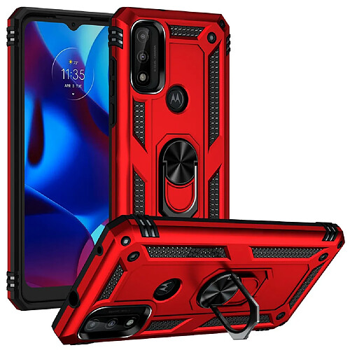 Coque en TPU anti-rayures, antichoc avec béquille rouge pour votre Motorola G Pure