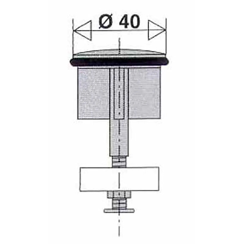 clapet laiton - a ailettes - diamètre 40mm - pour bonde de lavabo chromé - valentin 4280000000