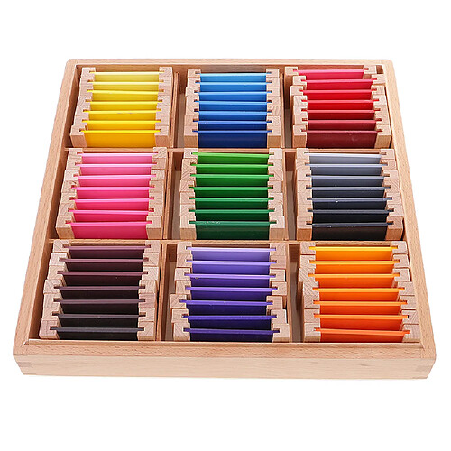 Boîte De Couleur En Bois De Hêtre Pour Enfants D'âge Préscolaire Ensemble Familial De Jouets D'enseignement Précoce