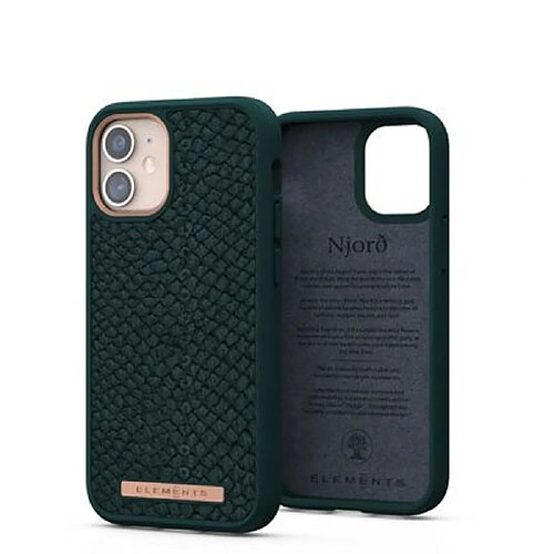 NJORD Coque pour iPhone 12 Mini Élégante et Socialement Durable Vert foncé