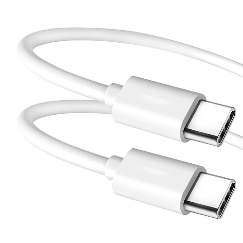 Câble USB-C vers USB-C Google Original, Charge et Synchronisation Blanc 1m