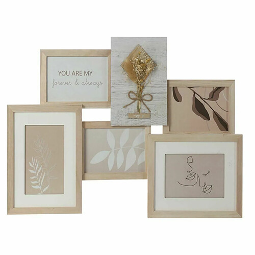 Cadre photo DKD Home Decor 54 x 2,4 x 36,7 cm Verre Naturel Shabby Chic