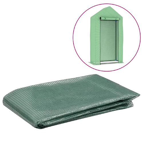 vidaXL Couverture de remplacement de serre (0,5 m²) 50x100x190 cm Vert