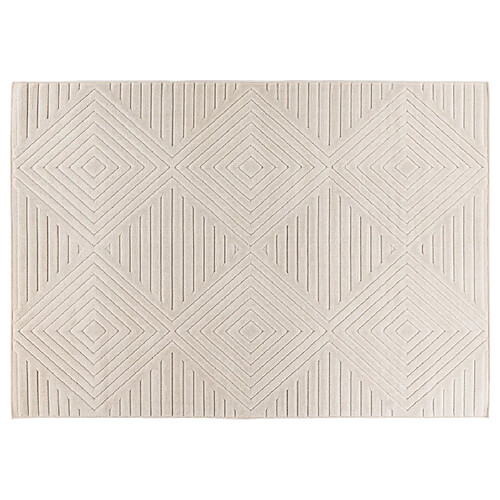 Lisa Design Rio - tapis rectangulaire motif géométrique - intérieur et extérieur - blanc