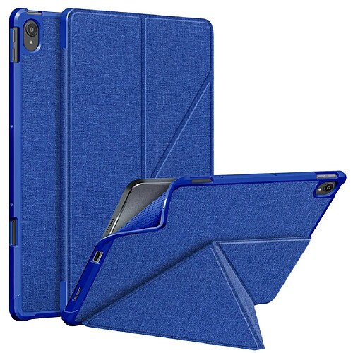 Etui en PU avec support origami bleu pour votre Lenovo Tab P11 2020 11 pouces TB-J606F