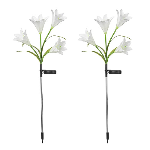 BESTA Paquet de 2 lanternes solaires extérieures Lily Led Lampes solaires de jardin pour la décoration de jardin