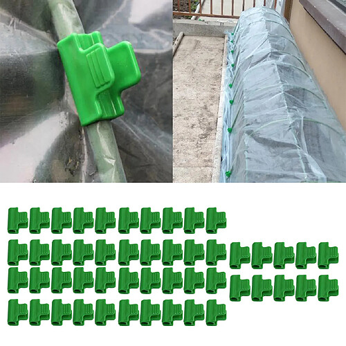 50pcs Pinces à Tuyaux 11mm / 0.43inch Piquets De Plante Serre Serre Jardin Cerceaux