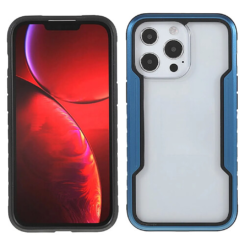 Coque en TPU + acrylique anti-chute, hybride noir/bleu pour votre Apple iPhone 13 Pro Max 6.7 pouces