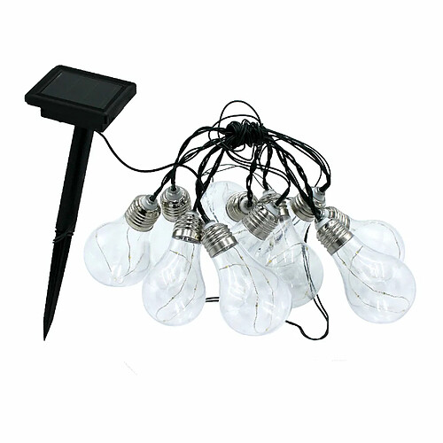 Lumi Jardin Guirlande solaire 10 ampoules FANTASY STAR SOLAR Noir Cuivre 3.75M