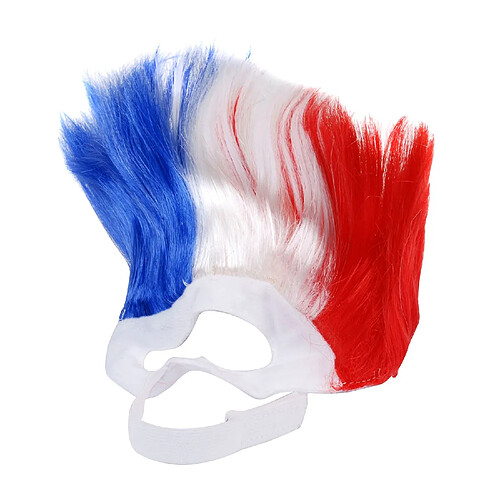 Dogi Perruque pour chien - Bleu blanc rouge