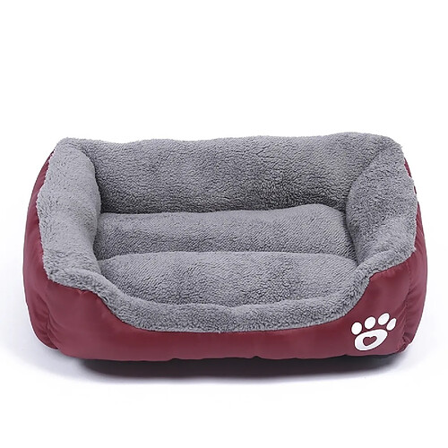 Wewoo Panier pour chien Coussin Tapis de Teddy Dog, chenil, chaud, couleur bonbon, Four Seasons, taille: S, 43 × 32 × 10cm (rouge vineux)