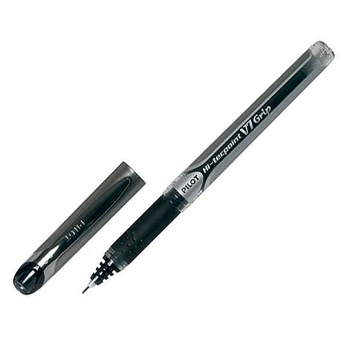 Biros à encre liquide Pilot Roller V-7 Grip 0,7 Noir 12 Unités