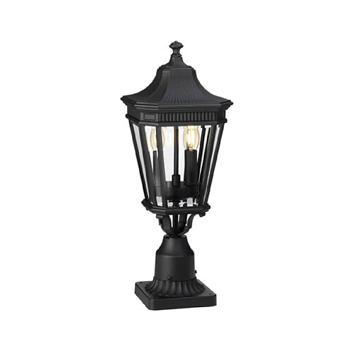 Elstead Lighting Lampe sur pied extérieur Cotswold Verre,aluminium moulé sous pression Noir