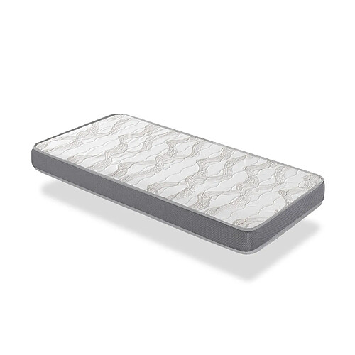 Dormalit Matelas 90X190 NIRVANA Épaisseur 16 CM - Mousse SuperSoft – Gris clair – Technologie AirFresh