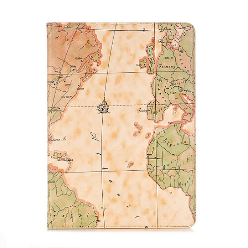 Etui en PU modèle de carte avec support marron clair pour votre Apple iPad 10.2 (2019)