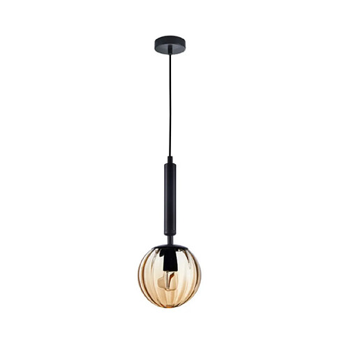 Luminaire Center Suspension Ravena Verre,Acier Noir