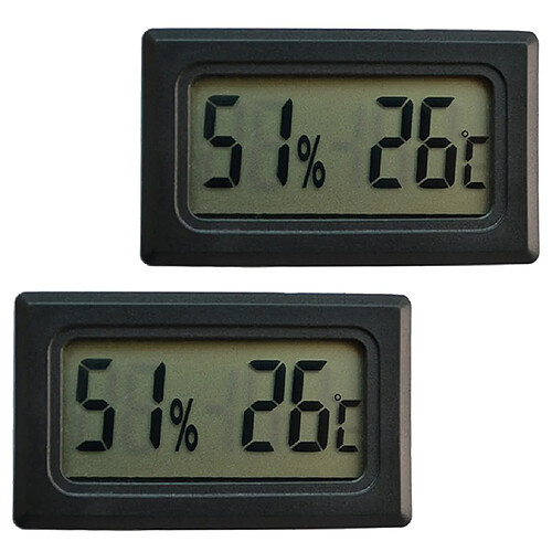 2x Mini Thermomètre hygromètre Compteur D'humidité Numérique