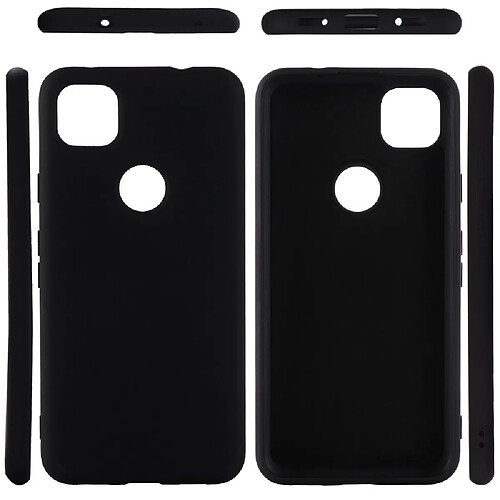 Coque en silicone liquide souple noir pour votre Google Pixel 4a