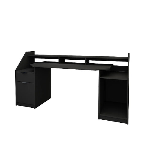 ML DESIGN MODERN LIVING Bureau avec tiroir 180x90 cm noir MDF ML-Design