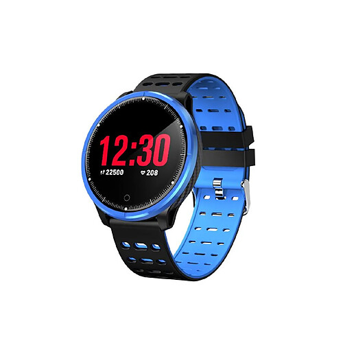 YP Select 1.22 pouces Écran couleur Pression artérielle Moniteur de fréquence cardiaque Sport Bluetooth Smart Wristband Watch-Bleu