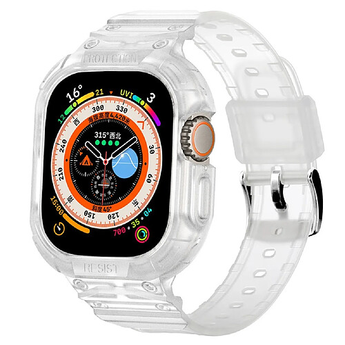 Bracelet en TPU JSM pour votre Apple Watch Ultra 49mm - Transparent mat