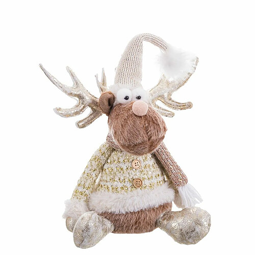 BigBuy Home Figurine Naturel Cerf 20 x 12 x 36 cm