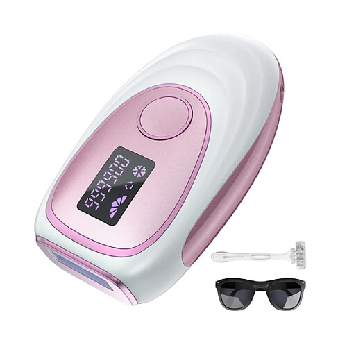 Chrono Système d'épilation IPL, 999 000 flashs, fonction de refroidissement par glace, épilateur laser permanent et indolore, 5 énergies, rose