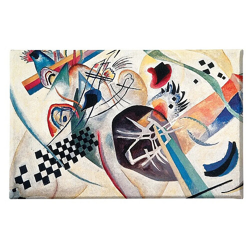 EPIKASA Impression sur Toile Kandinsky Composition 3, Multicouleur, Polyester, 90x3x60 cm