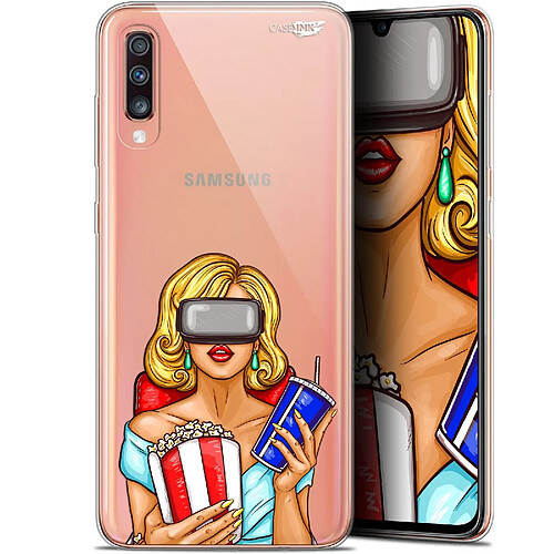 Caseink Coque arrière Samsung Galaxy A70 (6.7 ) Gel HD [ Nouvelle Collection - Souple - Antichoc - Imprimé en France] Au Cinema