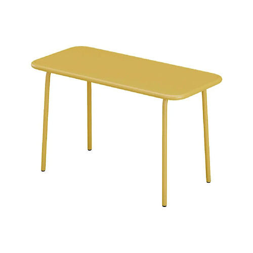 Vente-Unique Table de jardin pour enfants en métal L.80 cm - Jaune moutarde - POPAYAN de MYLIA